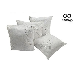 kit com 4 Refil de almofada 45 x 45 Fibra mista siliconada