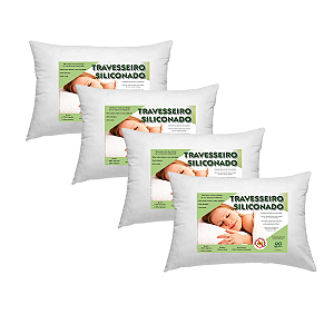kit com 4 Travesseiros siliconado  Riqueza Têxtil.