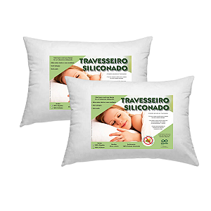 Kit com 2 Travesseiros siliconado.