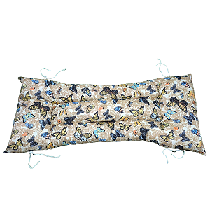 Almofada futon 120 cm x 40 cm para cadeira e banco estampada