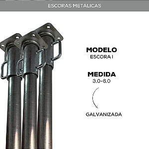 Escoras Metálicas 3,0-6,0