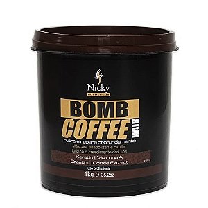 Máscara Bomb Coffee Hair 1kg | Suplemento Capilar | Linha Profissional