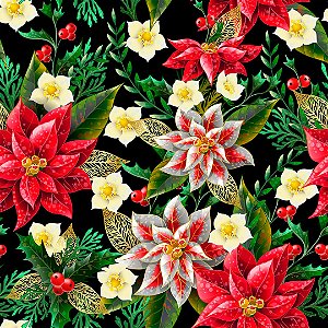 DN074 - Natal Floral Preto