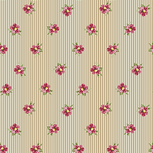 18304 - Floral Listrado Perth Creme