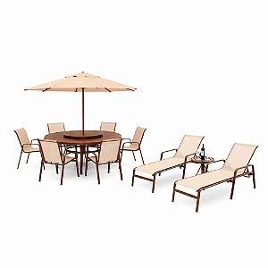 Conjunto Lótus Completo com Mesa Giratória