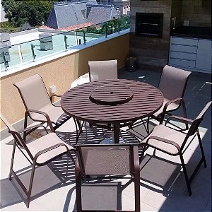 Conjunto para jardim e varanda, Mesa com 4 cadeiras - Sarah Móveis