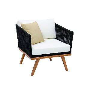 Poltrona Albizia em Corda Náutica e Alumínio