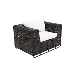 Poltrona Fúcsia em Fibra Sintética e Alumínio