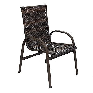Cadeira Aspen de Fibra e Alumínio para Piscina Jardim Varanda - MESC. ARGILA