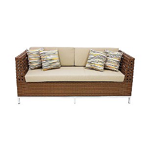 Sofá Tulipa em Fibra Sintética 03 Lugares