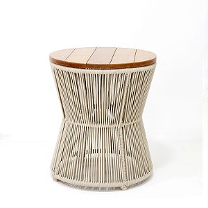 Mesa Lateral Ampulheta em Corda Náutica