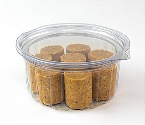 200 Unid Embalagem Pote Redondo 350ml Tampa Articulada Packform® PF 750 Caixa Fechada