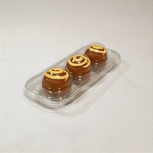 10 Unid Embalagem Blister para 03 Doces Bombons Trufas FlipFestas®