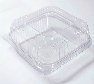 150 unid Embalagem Pote Doce Quadrado com Tampa Articulada Packform® PF 641