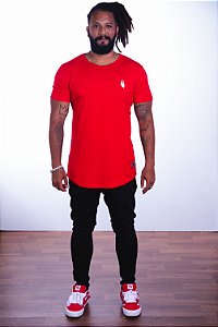 CAMISETA I AM VIP SUEDINE - VERMELHA CORUJA BRANCA