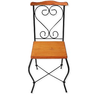 Cadeira Em Ferro E Madeira Para Cozinha Bar Restaurante