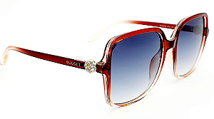 Óculos de sol feminino quadrado, vermelho - Bulget