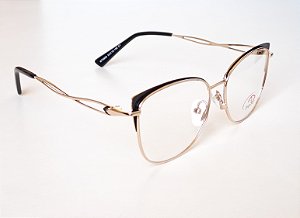 Óculos feminino gatinho dourado
