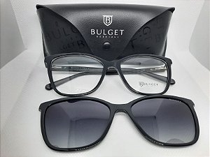 Óculos feminino Bulget receituário   clip on - preto