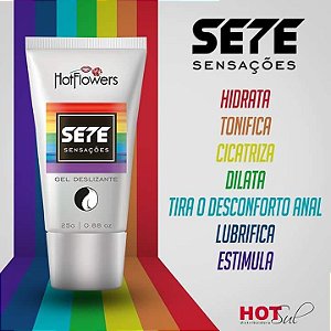 Gel Deslizante Lubri-ficante Sete 7 Sensações Hot Flowers 25g E