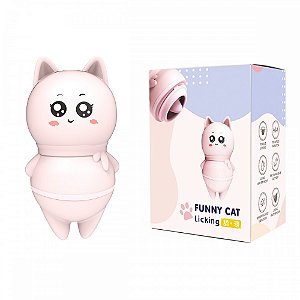 Vibrador Gatinho Clitóris Língua Recarregável 10 Vibrações - Gato