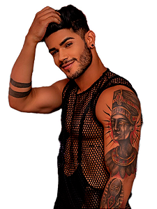 Camiseta Regata Arrastão Masculina Sexy - Transparente