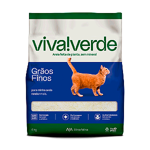 Areia Higiênica para Gatos Viva Verde Limpeza Plena - 4kg
