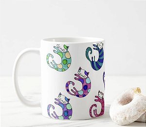 Caneca Gatos de Pijama - Sob Encomenda