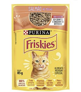 Alimento úmido Friskies sachê sabor Salmão ao molho