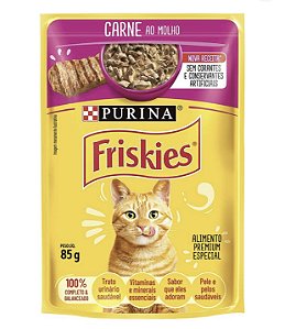 Alimento úmido Friskies sachê sabor Carne ao molho