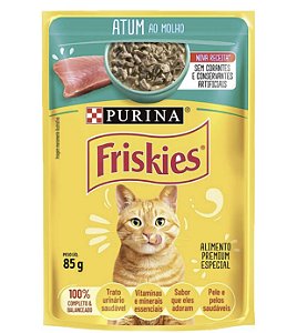 Alimento úmido Friskies sachê sabor Atum ao molho