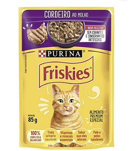 Alimento úmido Friskies sachê sabor Cordeiro ao molho