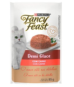 Alimento úmido Fancy Feast Demi Glace para Gatos Sabor Carne 85g