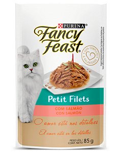 Alimento úmido  Fancy Feast Petit Filets para Gatos Sabor Salmão 85g