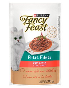 Alimento úmido Fancy Feast Petit Filets para Gatos Sabor Carne 85g