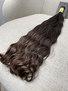 Cabelo Brasileiro do Sul Ondulado Castanho Claro 55cm 130g