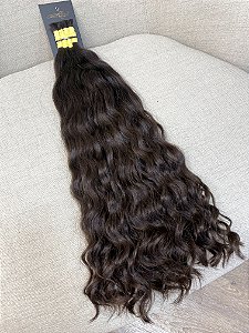 Cabelo Brasileiro Ondulado Castanho Claro 60cm 257g (COLETADO)