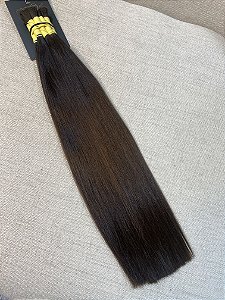 Cabelo Brasileiro do Sul Liso  Loiro Escuro Natural 45cm 160g