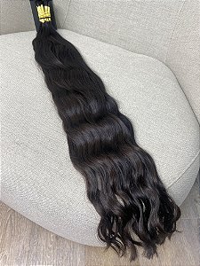 Cabelo Brasileiro do Sul Ondulado Castanho Médio 80cm 254g