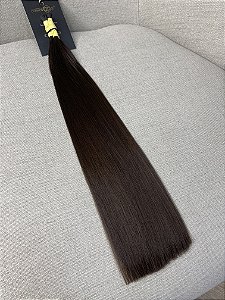 Cabelo Brasileiro do Sul Liso Loiro Escuro Natural 45cm 70g OFERTA