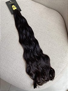 Cabelo Brasileiro do Sul Ondulado Castanho Médio 55cm 88g