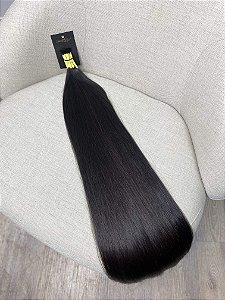 Cabelo Brasileiro Liso Castanho Escuro 90cm
