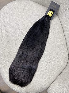 Cabelo Brasileiro Liso Castanho Escuro 60cm