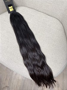 Cabelo Brasileiro Ondulado Castanho Médio 70cm 164g