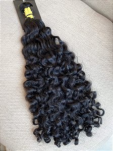 Cabelo Brasileiro do Sul Cacheado Castanho Escuro 45cm 112g