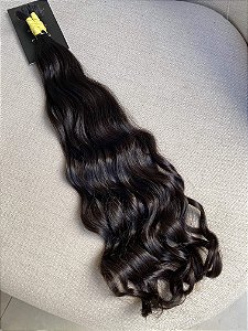 Cabelo Brasileiro do Sul Ondulado Castanho Médio 55cm 110g