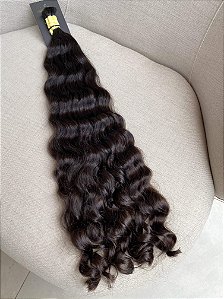 Cabelo Brasileiro do Sul Castanho Médio 75cm 164g