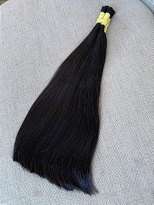 Cabelo Brasileiro do Sul Liso Castanho Escuro 40cm 102g