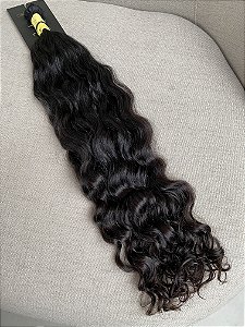 Cabelo Brasileiro Ondulado Castanho Escuro 54cm 94g