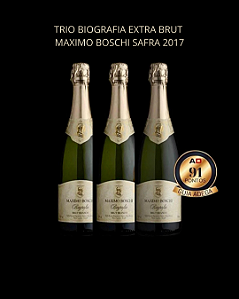 Trio Espumante Biografia Extra Brut Safra 2017 Maximo Boschi Espumante Premiado